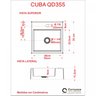 Kit Cuba Q355 Torneira 1198 Metal Válvula Click 1"G Compace - 6
