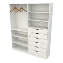 Ver imagem 3 de Armário Arara Gaveta Verônica 100% Mdf (quarto Sapato Roupa) VETORIAL MÓVEIS VERONICA Branco