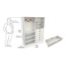 Armário Arara Gaveta Verônica 100% Mdf (quarto Sapato Roupa) VETORIAL MÓVEIS VERONICA Branco - 4