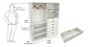 Ver imagem 4 de Armário Arara Gaveta Verônica 100% Mdf (quarto Sapato Roupa) VETORIAL MÓVEIS VERONICA Branco