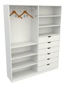 Ver imagem 2 de Armário Arara Gaveta Verônica 100% Mdf (quarto Sapato Roupa) VETORIAL MÓVEIS VERONICA Branco