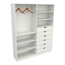 Ver imagem 2 de Armário Arara Gaveta Verônica 100% Mdf (quarto Sapato Roupa) VETORIAL MÓVEIS VERONICA Branco