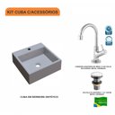 Ver imagem 3 de Kit Cuba Q355 com Torneira 1198 Metal e Válvula Click 1 1/2 Polegada Compace