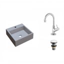 Ver imagem 2 de Kit Cuba Q355 com Torneira 1198 Metal e Válvula Click 1 1/2 Polegada Compace