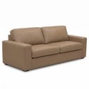 Ver imagem 2 de Sofá 3 Lugares Couro Duna Bege Legitimo 235cm Natural Premium Adel Dekorien