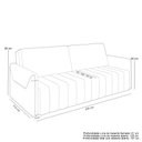 Ver imagem 5 de Sofá Cama Retrátil para Sala de Estar 220cm Porthos M03 Veludo Cinza - Lyam Decor