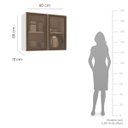 Ver imagem 4 de Armário Aéreo Amara 80x66cm com 2 Portas de Vidro Transparente 250306