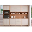 Ver imagem 4 de Paneleiro de Cozinha Esplêndida Torre Quente C/ 4 Portas 2 Fornos 70cm Freijo/off White - Mgm