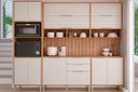 Ver imagem 4 de Paneleiro de Cozinha Esplêndida Torre Quente C/ 4 Portas 2 Fornos 70cm Freijo/off White - Mgm