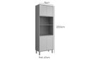 Ver imagem 2 de Paneleiro de Cozinha Esplêndida Torre Quente C/ 4 Portas 2 Fornos 70cm Freijo/off White - Mgm
