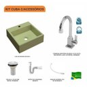 Ver imagem 3 de Kit Cuba Q355 Torneira Luxo 1195 Metal Válvula 1 Polegada Sifão Pvc Flexível Compace