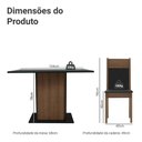 Ver imagem 3 de Conjunto Sala de Jantar Mesa Tampo de Vidro 4 Cadeiras Madesa