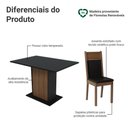 Ver imagem 4 de Conjunto Sala de Jantar Mesa Tampo de Vidro 4 Cadeiras Madesa