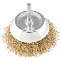 Escova Copo Ondulada 2 Haste 1/4 Aço Carbono Latonado 4500 - 1