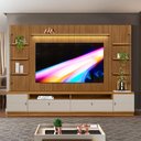 Ver imagem 1 de Estante Home para Tv 75 Polegadas Ripado Modulado Nature Off White Shop Jm