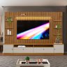 Estante Home para Tv 75 Polegadas Ripado Modulado Nature Off White Shop Jm - 1