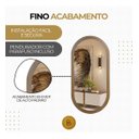 Ver imagem 6 de Espelho Moldura Madeira Freijó Oval Corpo Inteiro 80x50cm:frejó Escuro