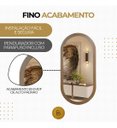 Ver imagem 6 de Espelho Moldura Madeira Freijó Oval Corpo Inteiro 80x50cm:frejó Escuro