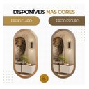 Ver imagem 5 de Espelho Moldura Madeira Freijó Oval Corpo Inteiro 80x50cm:frejó Escuro