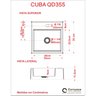 Kit Cuba Q355 Torneira Luxo 1195 Metal Válvula Click 1 Polegada B Sifão Pvc Flexível Compace - 8