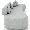 Ver imagem 6 de Sofá 5 Lugares Orgânico para Sala Living 366cm Vasti M03 Linho Cinza - Lyam Decor