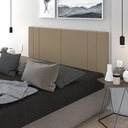 Ver imagem 1 de Cabeceira Para Cama Casal Tulipa 1,40 Estofada Suede Bege - Rede Móveis