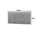Ver imagem 2 de Cabeceira Estofada com Led Luxo Modulado Casal 140 Linho Cinza