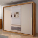 Ver imagem 1 de Guarda Roupa Casal Amsterdã 3 Portas 6 Gavetas com Espelho Clic Móveis