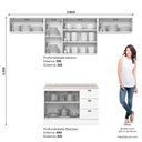 Ver imagem 3 de Cozinha Compacta Amy Casa 812 7 Portas 3 Gavetas MDF 280cm Branco Casa 812