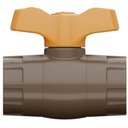 Ver imagem 1 de Registro Esfera Compacto Soldável Pvc Marrom Canos e Tubos Água Fria de 2” Polegadas 60mm Tigre