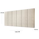 Ver imagem 2 de Painel Cabeceira Cama Box Queen Desire Tecido Suede 1,60 Nude - Comprar Moveis em Casa