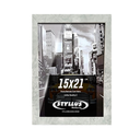 Ver imagem 3 de Porta Retrato 15x21 com Vidro Moldura Prata Marmorizado Luxo