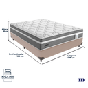 Ver imagem 3 de Cama Box Casal e Colchão Molas Ensacadas Berlim Probel:bege