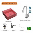 Ver imagem 3 de Kit Cuba Q355 Torneira Luxo 1195 Metal Válvula Click 1 Polegada G Sifão Cromado Flexível Compace