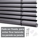 Ver imagem 6 de Cortina Persiana Horizontal Preto L=1,60m X A=1,30m Pvc + Broca Vídea Parede Concreto 6mm X 100mm