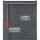 Ver imagem 4 de Cortina Persiana Horizontal Preto L=1,60m X A=1,30m Pvc + Broca Vídea Parede Concreto 6mm X 100mm