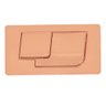 Botao Duplo Aciona. Caixa Acop. Retangular 8x4,5cm Rose gold - 2