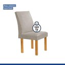 Ver imagem 6 de Conjunto Sala de Jantar Arizona 4 Lugares Tampo em Vidro com Cadeiras Veludo Bege 120cm Cel Móveis