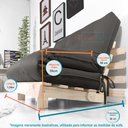 Ver imagem 6 de Futon Casal Tokio Sofa Cama Chumbo Acquablock com Madeira Maciça