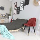Ver imagem 3 de Futon Casal Tokio Sofa Cama Chumbo Acquablock com Madeira Maciça