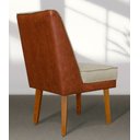 Ver imagem 3 de Kit 6 Cadeiras Virgínia Linho Bege Courissimo Nozes Linho Nozes Bege