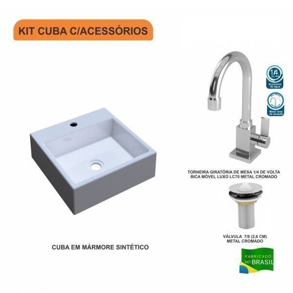 Kit Cuba Q355 Torneira Luxo 1195 Válvula 1 Polegada Compace - 3