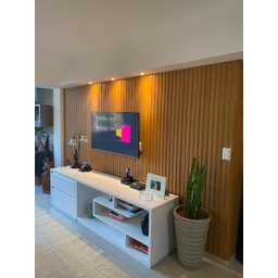 Painel Ripado Estrutural 270x90cm: 01 Unid. (2,43m²) Mdf - Talatto Painéis - Peroba - 5