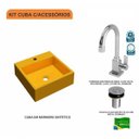 Ver imagem 3 de Kit Cuba Q355 Torneira Luxo 1195 Válvula Click 1 Polegada B Compace