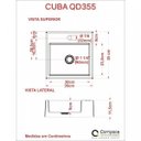Ver imagem 6 de Kit Cuba Q355 Torneira Luxo 1195 Válvula Click 1 Polegada B Compace