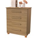 Ver imagem 2 de Cômoda 4 Gavetas Montagem Fácil Corrediças Telescópica