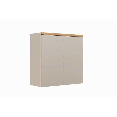 Armário de Cozinha Modulado Allure C/ 2 Portas 80cm Jequitiba/gris Fosco - Linea Brasil