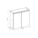 Ver imagem 2 de Armário de Cozinha Modulado Allure C/ 2 Portas 80cm Jequitiba/gris Fosco - Linea Brasil