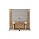 Ver imagem 2 de Home Painel York Tv até 60 Polegadas com Led 2 Portas Cinamomo/off-white/ripado