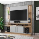 Ver imagem 1 de Home Painel York Tv até 60 Polegadas com Led 2 Portas Cinamomo/off-white/ripado